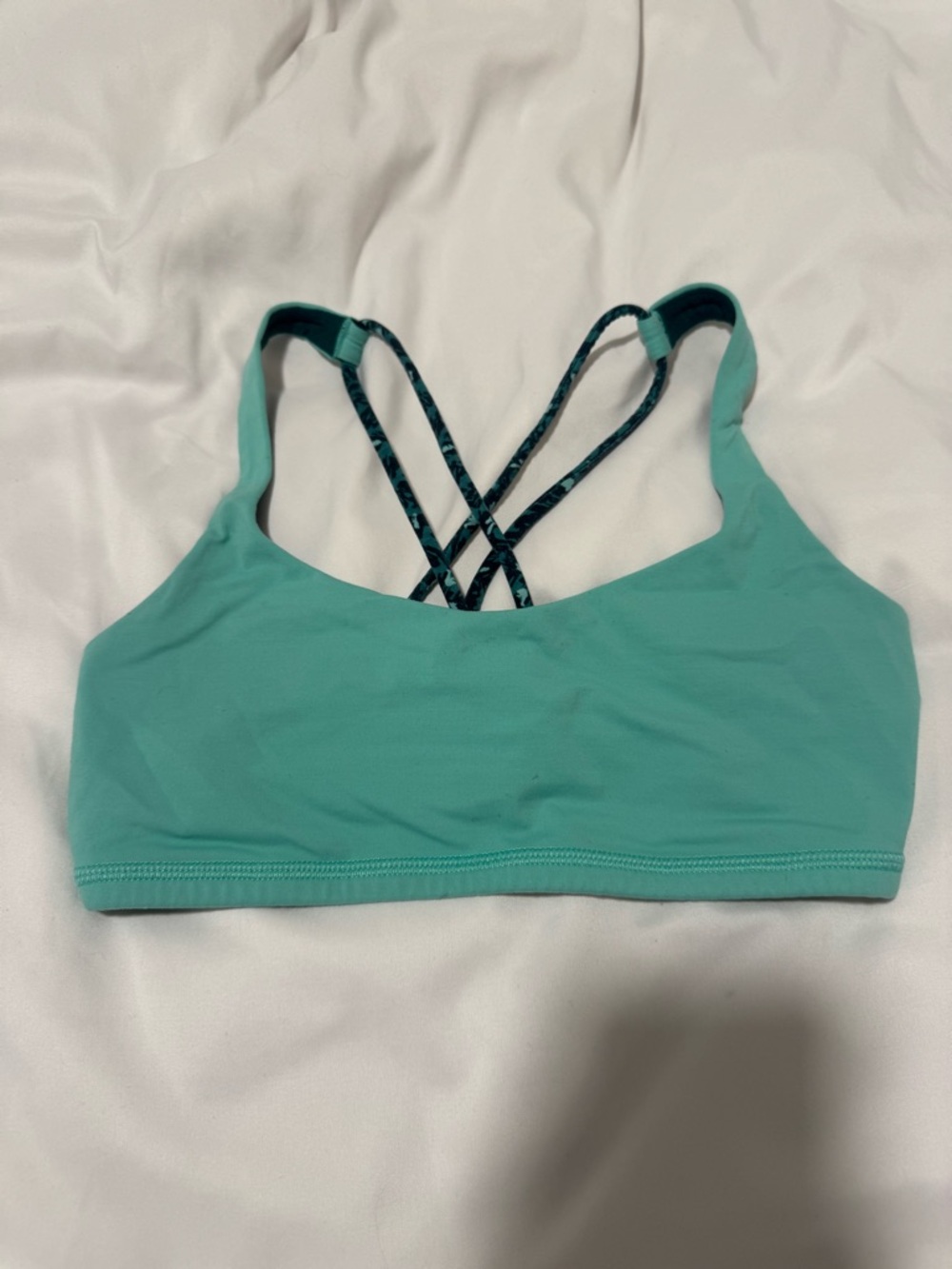 lululemon athletica Mint Green Cross-Back Bralette